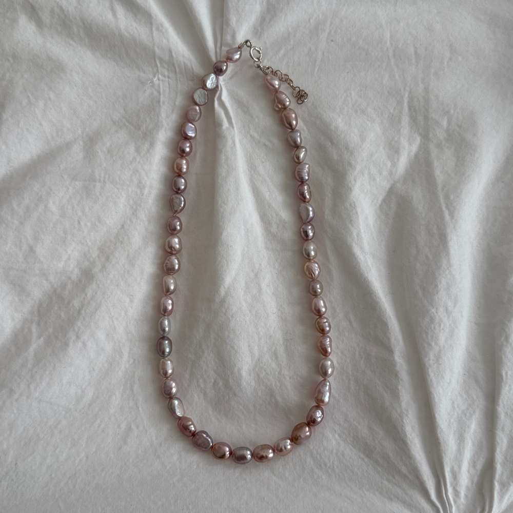 Chic Pink baroque natural freshwater Pearl 16-18” necklace - NWOT